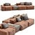 Bonaldo PEANUT B Leather Sofa 3D model small image 5