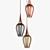 Retro Light Cluster Pendant - Exquisite Glass and Metal Lighting 3D model small image 5