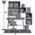 Modern Office Set: IKEA Workplace Decor 3D model small image 5