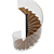 Sleek Spiral Staircase 3 3D model small image 3