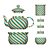 Elegant Porcelain Tea Set 3D model small image 5