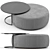 Elegant Davis Pouf Set 3D model small image 1