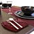 Sleek Dining Table Set 01 3D model small image 2