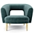Stylish Millie Chair: Modern Elegance 3D model small image 2
