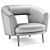 Stylish Millie Chair: Modern Elegance 3D model small image 6