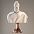 Elegant Roman Bust Sculpture 3D model small image 2