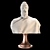 Elegant Roman Bust Sculpture 3D model small image 8