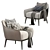 Stylish 1743 Armchair Set: Vray, Corona & Obj Formats 3D model small image 3