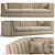 TRUSSARDI RELIEF Sofa: Stylish Comfort for Your Home 3D model small image 1