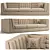 TRUSSARDI RELIEF Sofa: Stylish Comfort for Your Home 3D model small image 6