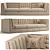 TRUSSARDI RELIEF Sofa: Stylish Comfort for Your Home 3D model small image 7