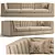TRUSSARDI RELIEF Sofa: Stylish Comfort for Your Home 3D model small image 8
