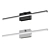 Black and White Linear Vanity Light: Modernist LED Aluminum Wall Fixture 3D model small image 1