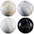 Marble Collection: Ocean Beige, Elegant Black, Calacatta White 3D model small image 1