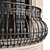 Elegant Iron Balconies 3D model small image 5