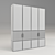 Sleek Modern Wardrobe in 180cm - Premium Design 3D model small image 3