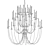 Elegant Erika Three-Tier Chandelier 3D model small image 2