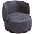 Modern Swivel Armchair: Jane 3D model small image 2