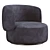 Modern Swivel Armchair: Jane 3D model small image 3