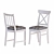 Scandinavian Oak Dining Set 3D model small image 3