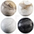 Marble Collection: Gray, Black, Oro, Statuario 3D model small image 1