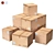 Low Poly Cardboard Boxes - Realistic 3D Model 3D model small image 1