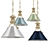 Painted Cone Pendant Light 3D model small image 1