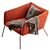 Nikos Low Armchair: Sleek Modern Design 3D model small image 3