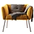 Nikos Low Armchair: Sleek Modern Design 3D model small image 4