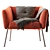 Nikos Low Armchair: Sleek Modern Design 3D model small image 6