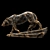 Majestic Wolf Sculpture 3D model small image 1