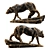 Majestic Wolf Sculpture 3D model small image 7