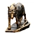 Majestic Wolf Sculpture 3D model small image 9