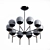 Elegant Lolli Chandelier 36 3D model small image 2