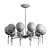 Elegant Lolli Chandelier 36 3D model small image 3