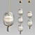 Gold Platte Designer Lamp 3D model small image 1