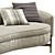 Sleek Leather Miami Sofa 3D model small image 2