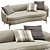 Sleek Leather Miami Sofa 3D model small image 5