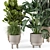 Concrete Pot Standing Legs Indoor Set 3D model small image 5