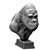  Playful Primate Sculpture | Handcrafted Monkey Statue 3D model small image 1