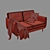 SMEDSTORP 2-Seater Sofa | 165x94x88 cm 3D model small image 4