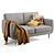 SMEDSTORP 2-Seater Sofa | 165x94x88 cm 3D model small image 9