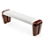 Pendhapa Para Single Bench: Stylish and Versatile 3D model small image 4