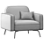 Contemporary Armchair Toula 3D model small image 3