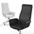 Modern High Back Leather Office Chair 3D model small image 7