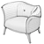 Harlequin Elegance Armchair 3D model small image 7