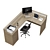 Modern Office Furniture Set 3D model small image 2