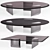 Sleek Wedge Coffee Table 3D model small image 1