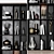 Modern Woodgrain Wardrobe with Stylish Design 3D model small image 2