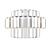 Luxury Gold Chrome Crystal Wall Sconce 3D model small image 1